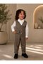 Favormkids Mink Pocket Detailed Vest Boys' 3-Piece Set – Shirt, Vest & Pants - 3