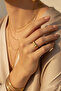 Three Heart Adjustable Yellow Color Steel Ring for Women and Men - 3