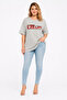 Women's Plus Size, Grey, Digital Print, Cotton Fabric Blouse 65N39623 - 4