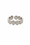 Adjustable Gray Steel Patterned Stylish Ring