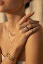 Modern Design Steel Stone Women's Ring - Stylish and Eye-Catching Accessory - 3