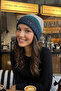 Gray Textured Block Striped Curly Unisex Beanie