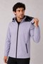 Men's Stone Color, Detachable Hood, Water and Wind Resistant, Zippered, Raincoat Jacket - 2