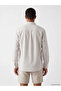 Lcw Vision Brown Regular Fit Striped Linen Blend Men's Shirt - 4