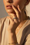 Adjustable Gray Steel Patterned Stylish Ring - 3