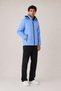 Men's Blue, Removable Hood, Water and Wind Resistant, Zippered, Raincoat Jacket - 3