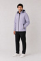 Men's Stone Color, Detachable Hood, Water and Wind Resistant, Zippered, Raincoat Jacket - 4