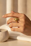Stylish Steel Ring with Yellow Turtle Figure - Nautical Themed Accessory - 4