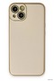 Zngzrmll iPhone 14 Plus Case Coco Leather Silicone Cover (192657) - Gold