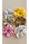 Elastic Hair Clips 6-Piece Set for Women in Mixed Colors Elastic Bun Clips - 4