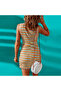 Women's Multi Color Striped Two-Piece Dress Set - 2