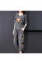 Women's Gray Floral Two-Piece Set