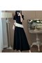 Women's Black Two-Piece Dress Set - 2