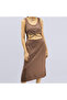 Women's Khaki Two-Piece Dress Set - 6