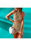 Women's Multi Color Striped Two-Piece Dress Set - 3
