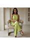 Women's Green Cami Top & Pants Set - 4