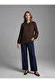 Lcw Grace Brown Tie-Neck Polka Dot Blouse - 2