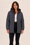 Women's Anthracite, Nova Fabric, Hooded, Water and Wind Resistant, Seasonal Lightweight Raincoat - 2