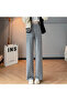 Women's Gray Plaid Trousers - 2