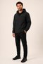 Men's Black, Nova Fabric, Hooded, Water and Wind Resistant, Seasonal Lightweight Raincoat