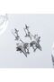 Women's Silver Starburst Drop Earrings - 7