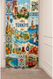 Explore Turkey / Istanbul Cappadocia Sea View Collage Digital Printed Background Curtain