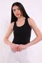 Tutku-Black Tutku Women's Elastane Sports Tank Top