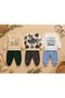 3-Piece Baby Tracksuit Set – Patterned Sweatshirt Jogger Set 6-24 Months - 2