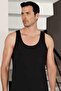 Tutku-Men's Black Cotton Undershirt