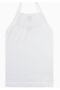 Tutku-Girls' White 100% Cotton Strap Tank Top New Season (10 Pieces Economic Package)