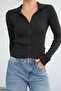 Women's Polo Collar Buttoned Slim Premium Cardigan - 2