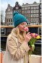 Aurora ™   Pompom Openwork Textured Knitted Beanie 2854 - 2