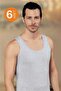 Tutku-Men's 6-Piece Wide Strap Combed Cotton Undershirt G005