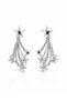 Silver Color Zircon Stone Halley Model Brass Women's Earrings
