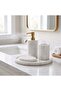 Esterhomedecor 4 Piece Marble Bathroom Set with Tray - 2