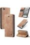 حافظة محفظة CaseMe لهاتف Apple iPhone 5s / iPhone SE/iPhone 5، غطاء قلاب من الجلد الصناعي الفاخر بتصميم ريترو