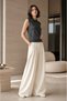 Women's Half Button Polo Collar Sleeveless Knitwear Sweater Blouse Vest (Anthracite / Vanilla) - 6