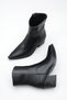 Women's Heeled Boots Black Skin - 5