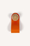 Orange Wooden Detailed Button Leather Handle - 2