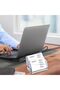 Hasthib 2-Tier Clear Acrylic Business Card Holder, Desktop Organizer, Sturdy Thick Base, Large Capacity - 6