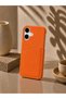 iPhone 16 (6.1 Inch) Compatible Leather Phone Case with Open Sides, Frameless Slim Design, Card Holder Compartment and Card Slot