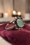 Women's Pure Copper Aventurine Stone Ring Adjustable - 2