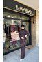 Front Tie Detail Trouser Suit Ns-27K1046 Brown - 2