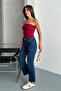 Women's Cut-Off Hem Distressed Jean Trousers - 7