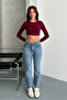 Women's Cut-Off Hem Distressed Jean Trousers - 2