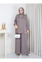 Tensel Fabric Zippered Jacket and Pants Double Set - 5