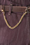 Women's Brown Seasonal Belted Denim Trousers with Detailed Cuffs and Accessories - 5
