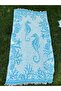 100% Cotton Natural Peshtemal |   Soft Textured |   Fast Drying |   Blue Sea Horse - 5