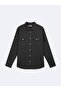 Oversize Ribbed Long Sleeve Gray Shirt - 4