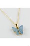 Spt-Gld Figured Polyester (05229) Necklace Turquoise
